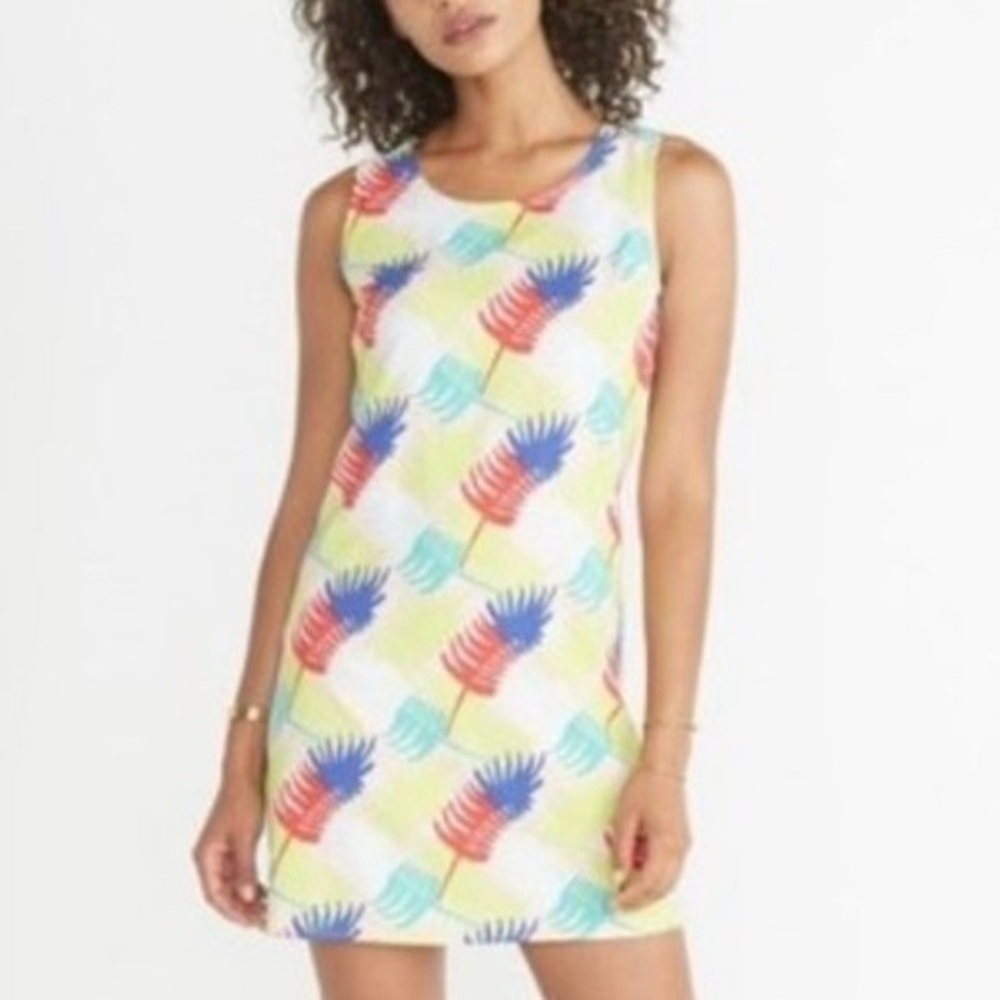 🍕🪻MARINE LAYER Palm Print Verdure Shift S tropical beachy vacation CLOSEOUT